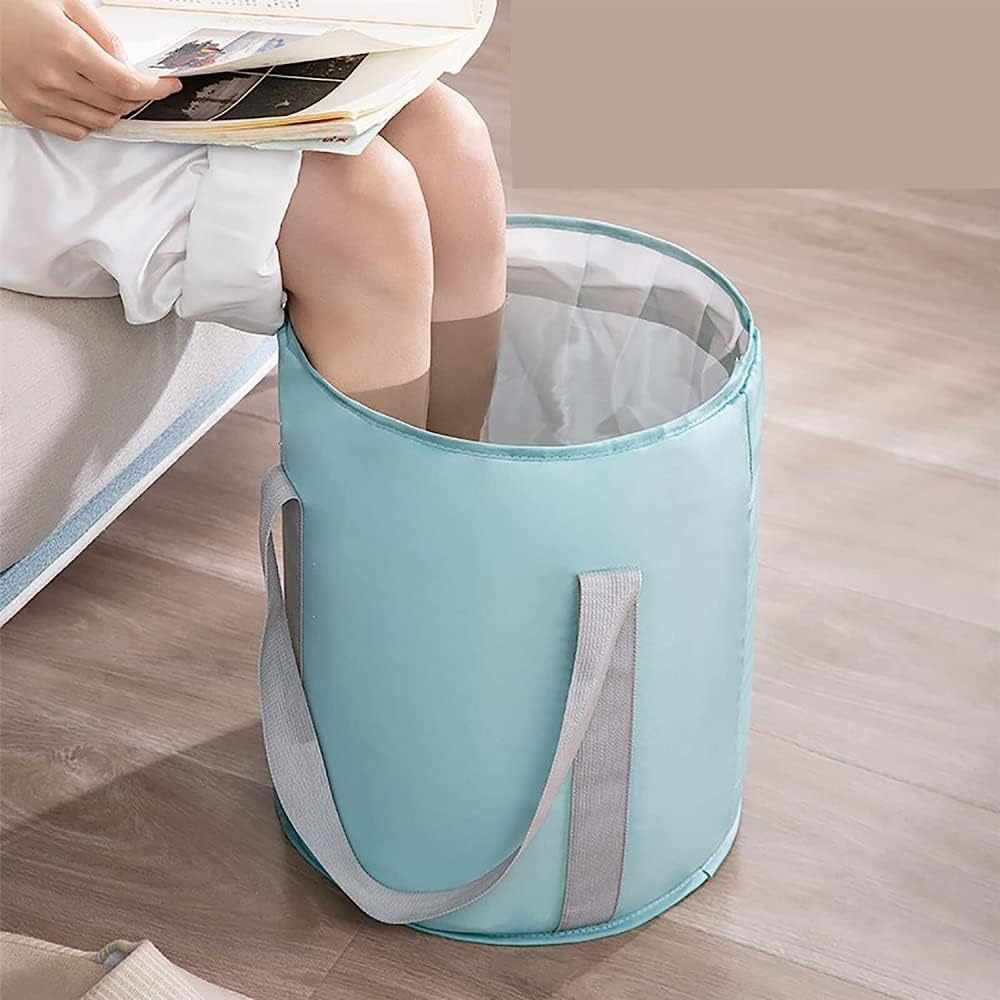 Portable Footbath Bag, Foldable Footbath, Portable Washbasin Bucket, Large-Capacity Tub, Pedicure Massage Washbasin, Outdoor Travel Footbath (Color: Blue)