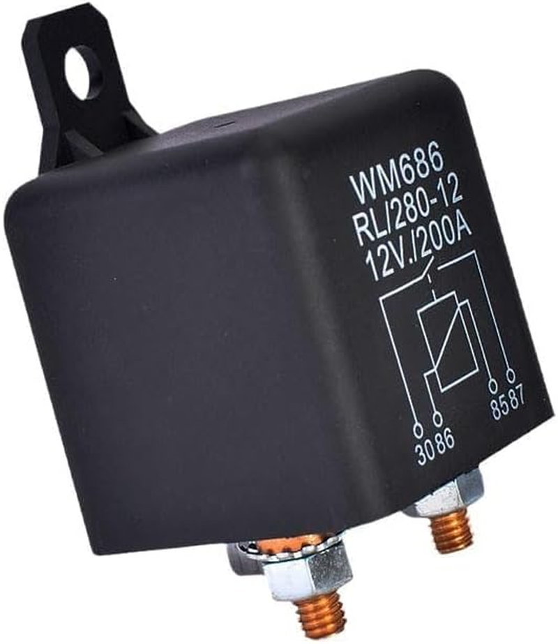 Battery Isolating Relay 12V/200A 4 Pin Split Charge Relay Switch for Car Rental Caravan Electric Motorcycle Car Relay Heavy Vehicle Truck image number 3
