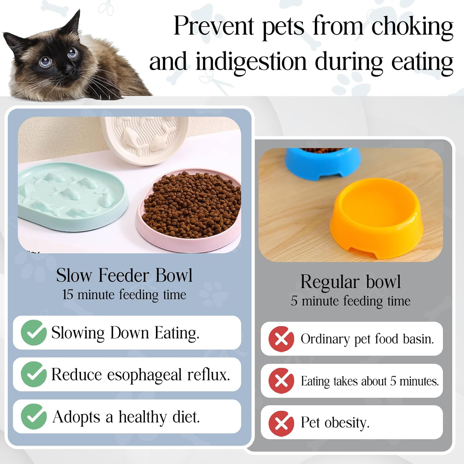 MEGAVOW Pack of 2 Dog Bowls, Slow Feeder, Interactive Pet Feeding Bowl, Slow Feeding Dog Bowl, Cat Bowl, anti Sling Bowl, Slow Feeder for Dogs and Cats, Reduces Swallowing and Overeating image number 3
