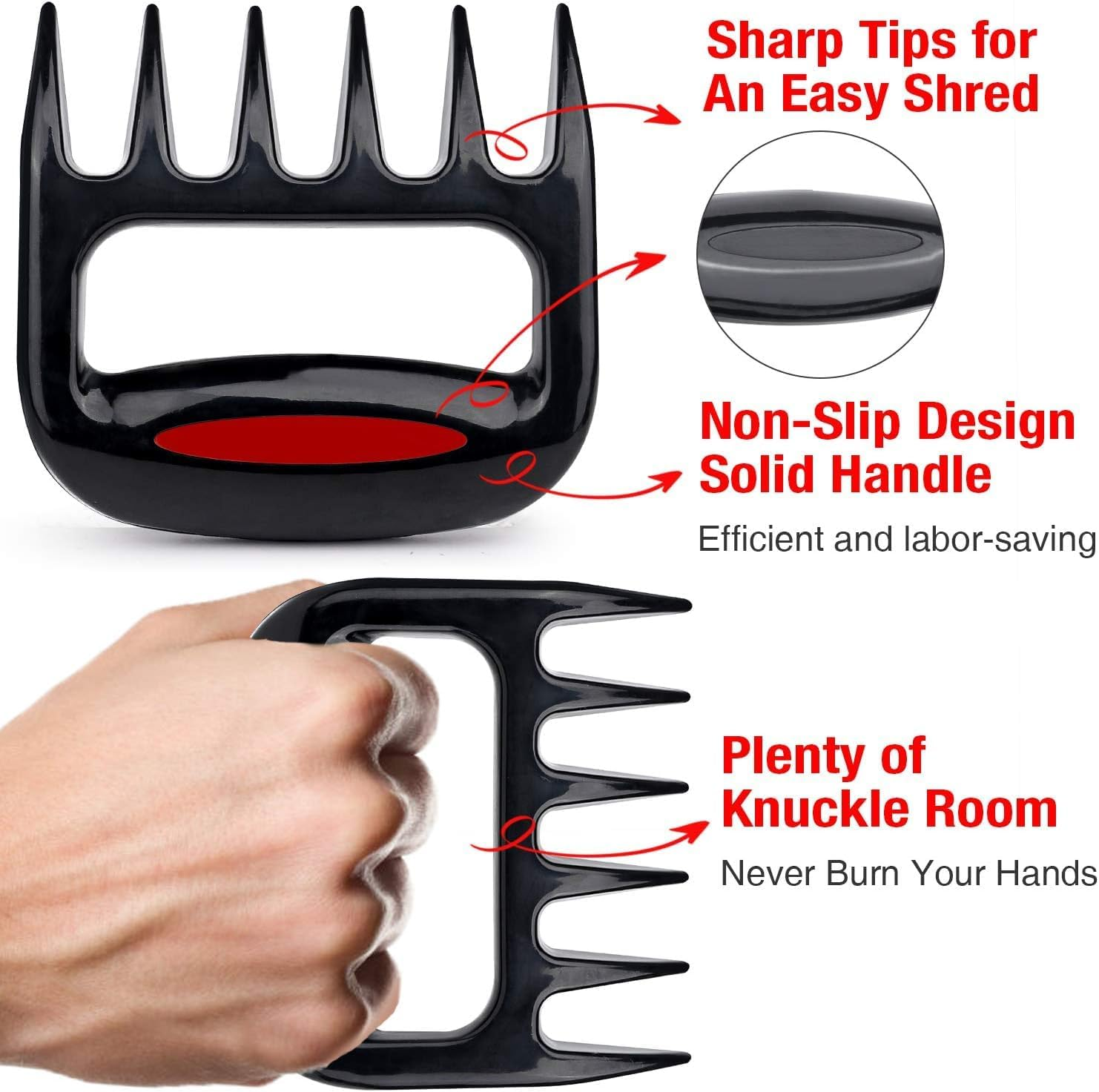 SURDOCA Dad Husband Men Stocking Stuffers - Unique Chicken Shredder Claws Cooking Gadgets Kitchen Meat Tool Gifts for Adults, Grill Smoker Accessories BBQ Gifts for Him Cool Useful White Elephant Gift image number 6