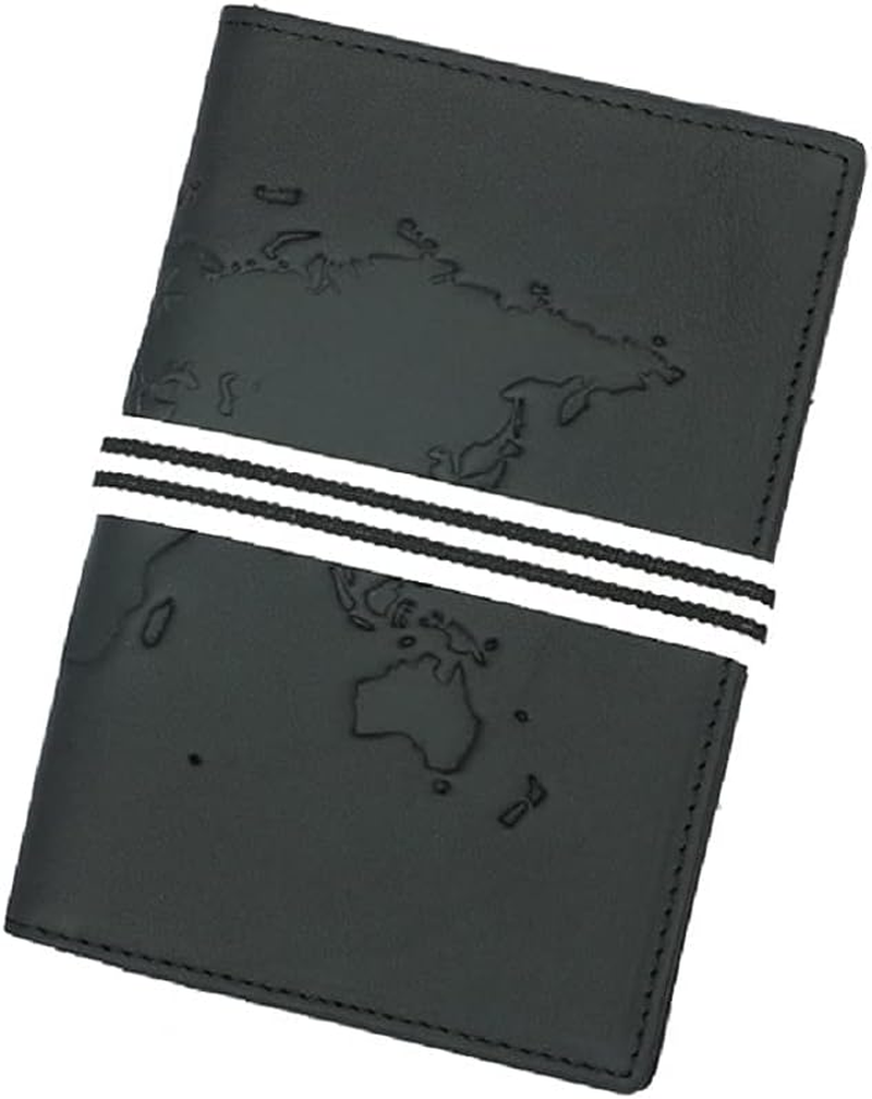 Iziv Passport Holder Travel Cover Case Leather Slim RFID Blocking Passport Travelling Wallet for Men Multifunction ID Credit Cards Cover Case with Elastic Strap image number 6