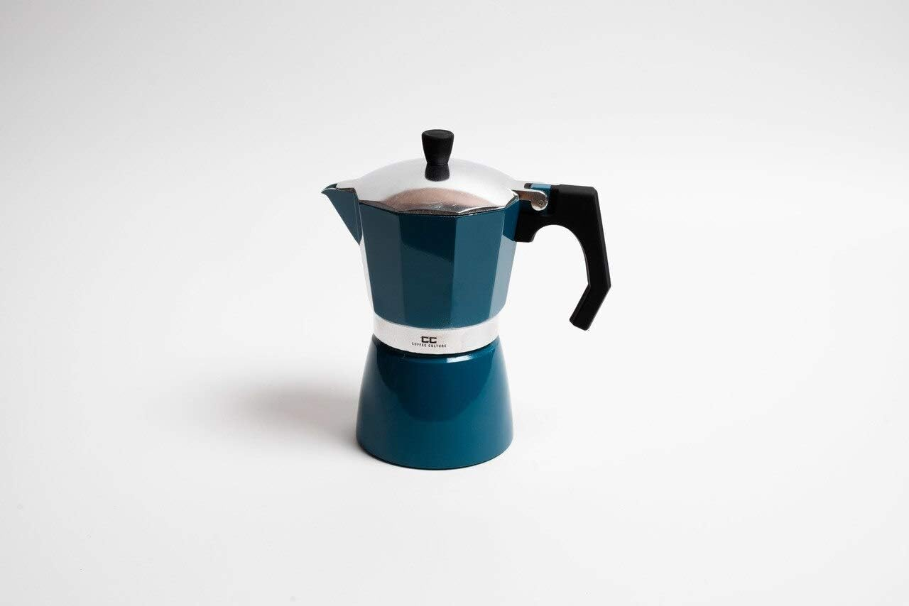 Coffee Culture Blue Stove Top Coffee Maker 6 Cup Stove Top Coffee Maker, Blue, CC-6CBL image number 2