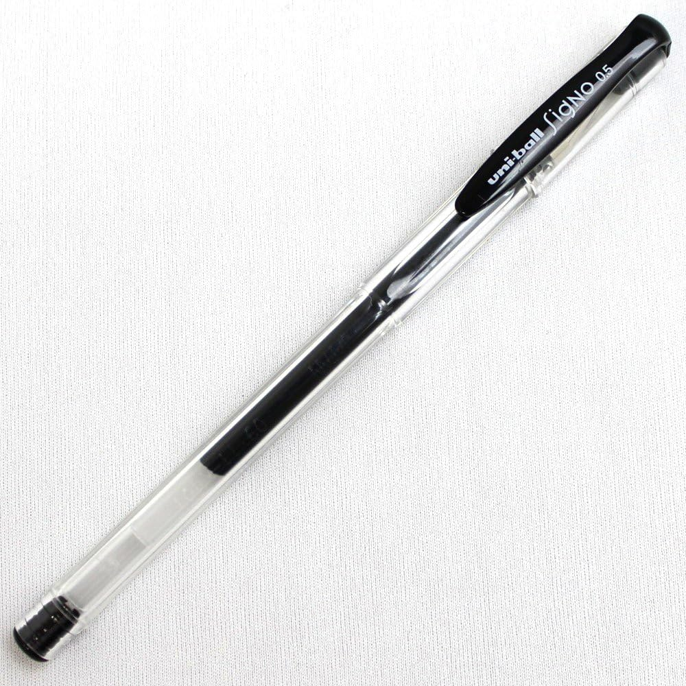 Mitsubishi Pencil Signo UM1005P.24 Gel Ink Ballpoint Pen, Standard, 0.5, Black, 5 Pieces image number 4