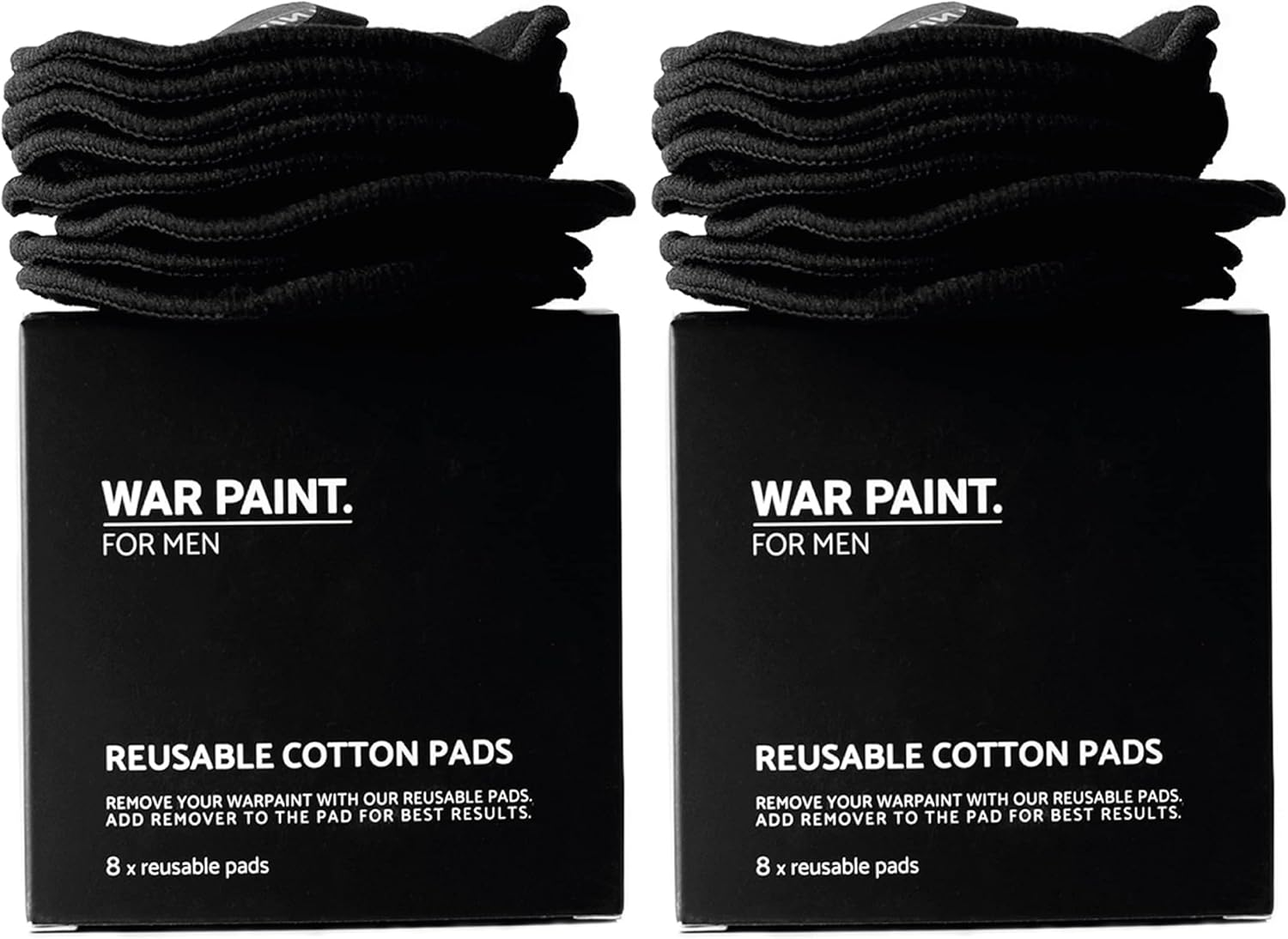 War Paint Reusable Bamboo & Cotton Makeup Remover Pads for Men (Pack of 16) image number 1