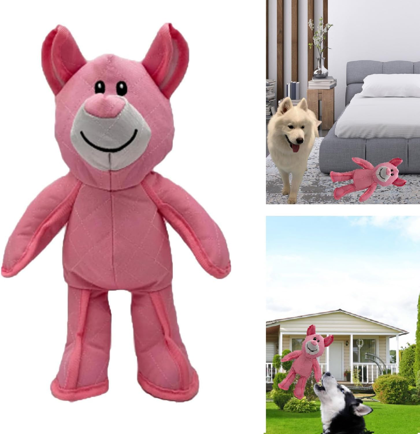 Oxford Cloth Durable Dog Toy Bear for Large Dogs, Heavy Duty Chew Proof Plush Puppy Toy, Interactive Durable Chew Toy for Aggressive Chewers image number 4