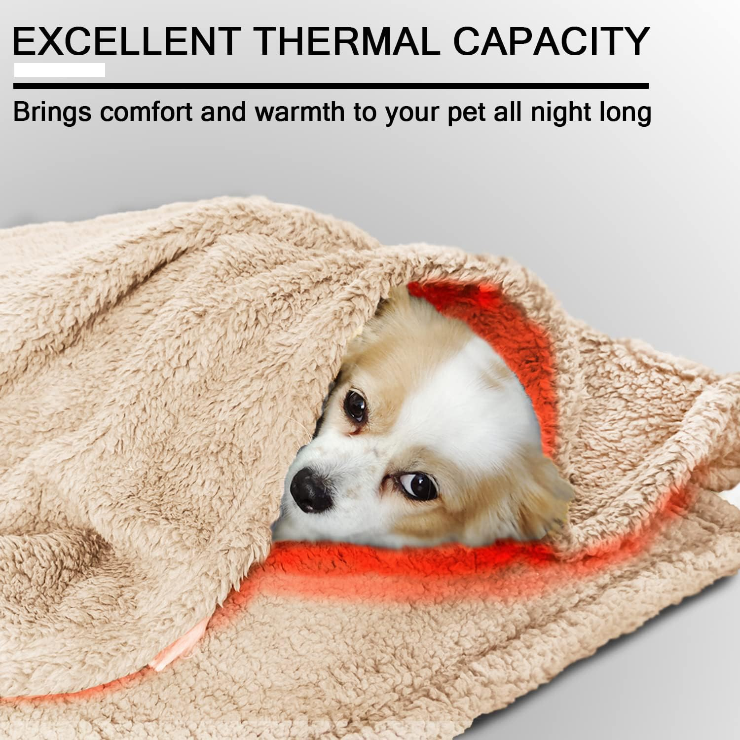 Dog Blanket,Soft Warm Fluffy Fleece Sleeping Mat Bed Cover Dogs Cats Blanket,Pet Blanket Suitable for Small Medium Dog 76X104Cm Machine Washable image number 4