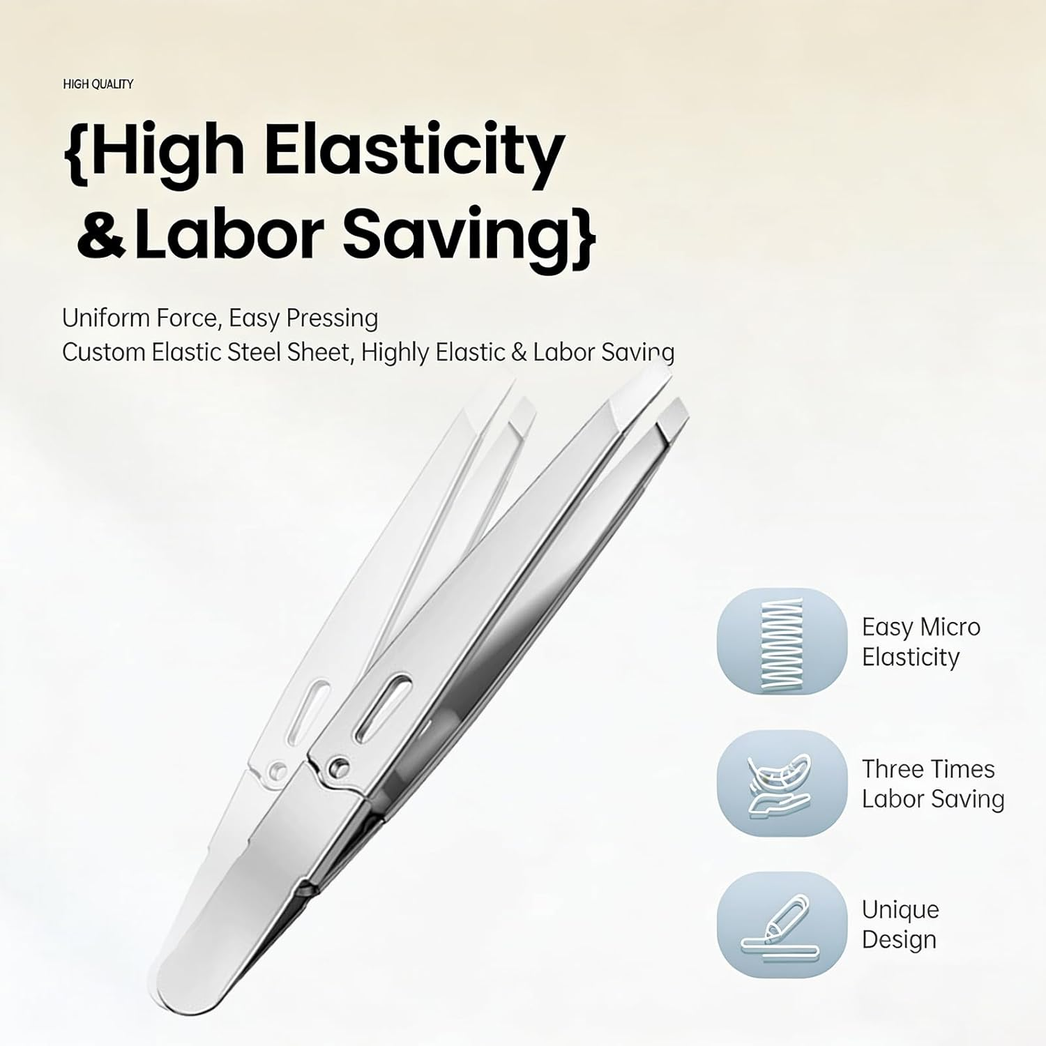 Luzcauwy 2PC Eyebrow Tweezers Set - Professional Slant Tip Stainless Steel Precision Tweezers for Women Facial Hair Removal & Brow Shaping image number 2