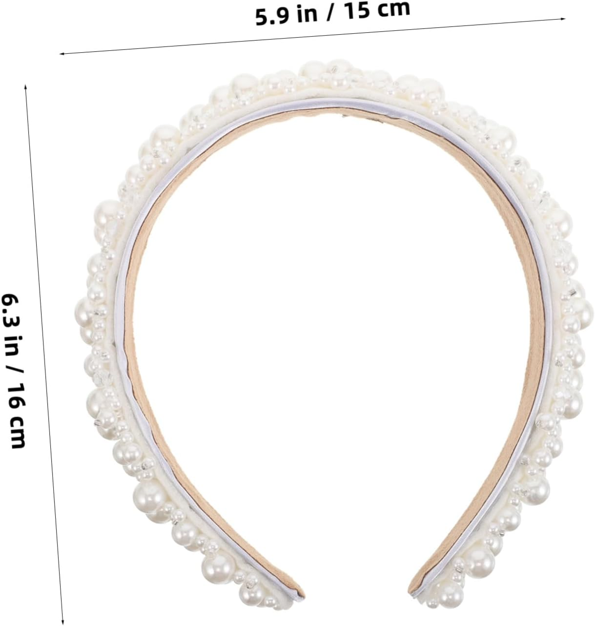 Handcrafted Bridal Headband with Faux Pearls Elegant Wedding Hair Accessories for Women Versatile French Inspired Jewelled Headband for Photoshoots and Special Occasions image number 5