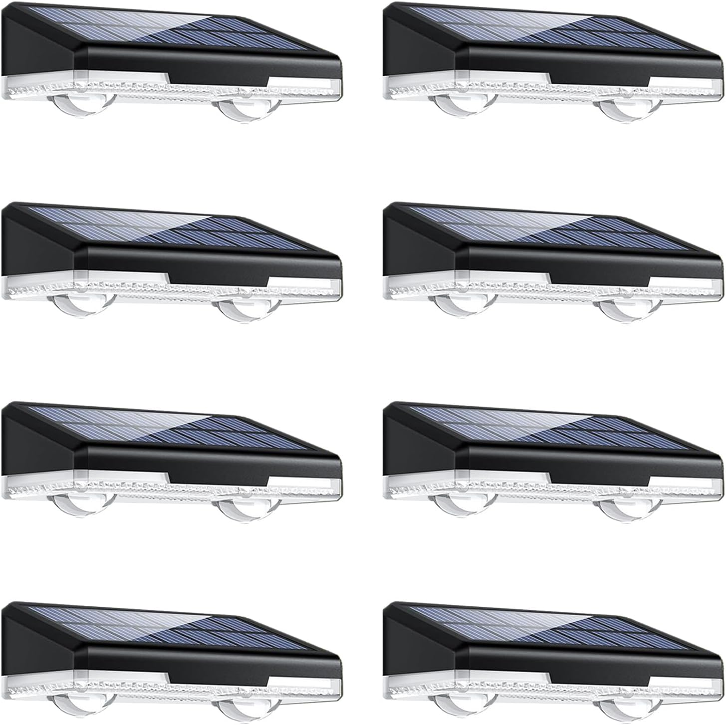 ZVCXOE 8 Pack Outdoor Solar Fence Lights 3 Modes Solar Fence Lights Waterproof LED Lights for outside Backyard Railings Steps Patio Walls and Home Improvement image number 6