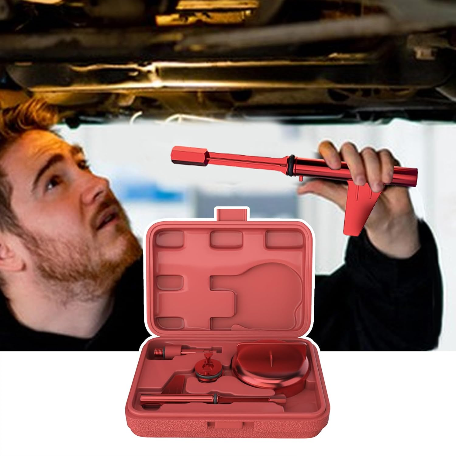 Walopola Transmission Oil Change Tool,Metal Car Oil Change Tool | Portable Automotive Transmission Fluid Refilling Equipment with Case