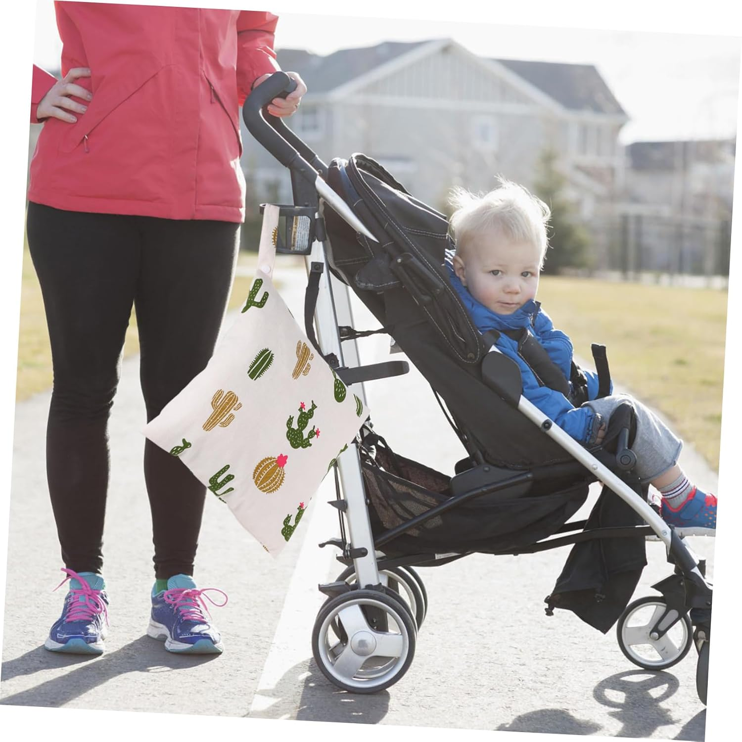 Ifundom 2Pcs Wet Dry Bags for Diapers Breast Pump Parts Stylish and Practical Storage for Pool Travel and Daycare Random Styles Cactus Alpaca image number 5