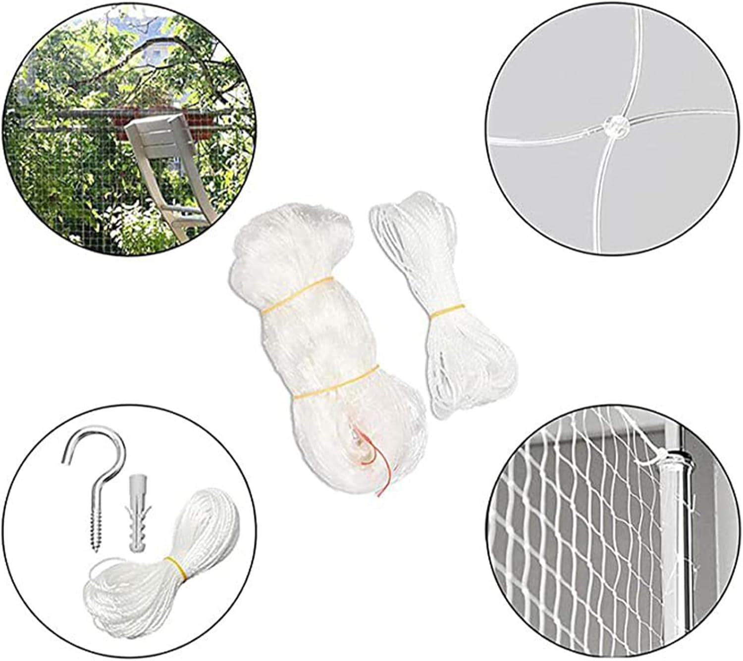 Balcony Screen for Pets - Anti-Fall Mesh Cat Safety Fence for Patio,Pet Protection Netting for Doorway, Stairs, Balcony Gate, Window, Deck image number 5