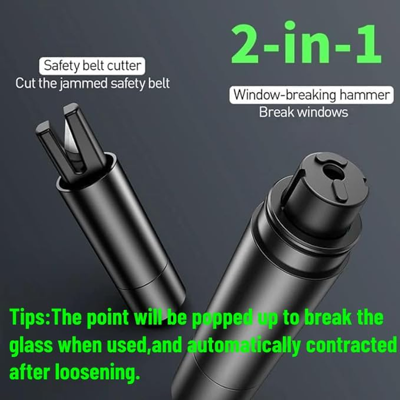 Safehammer Glass Breaker, Car Safety Hammer, Safe Hammer Glass Breaker, Car Emergency 2-In-1 Window Breaker & Seat Belt Cutter, Vehicle Escape Tool, Automotive Interior Safety Products (2Pc-Red)