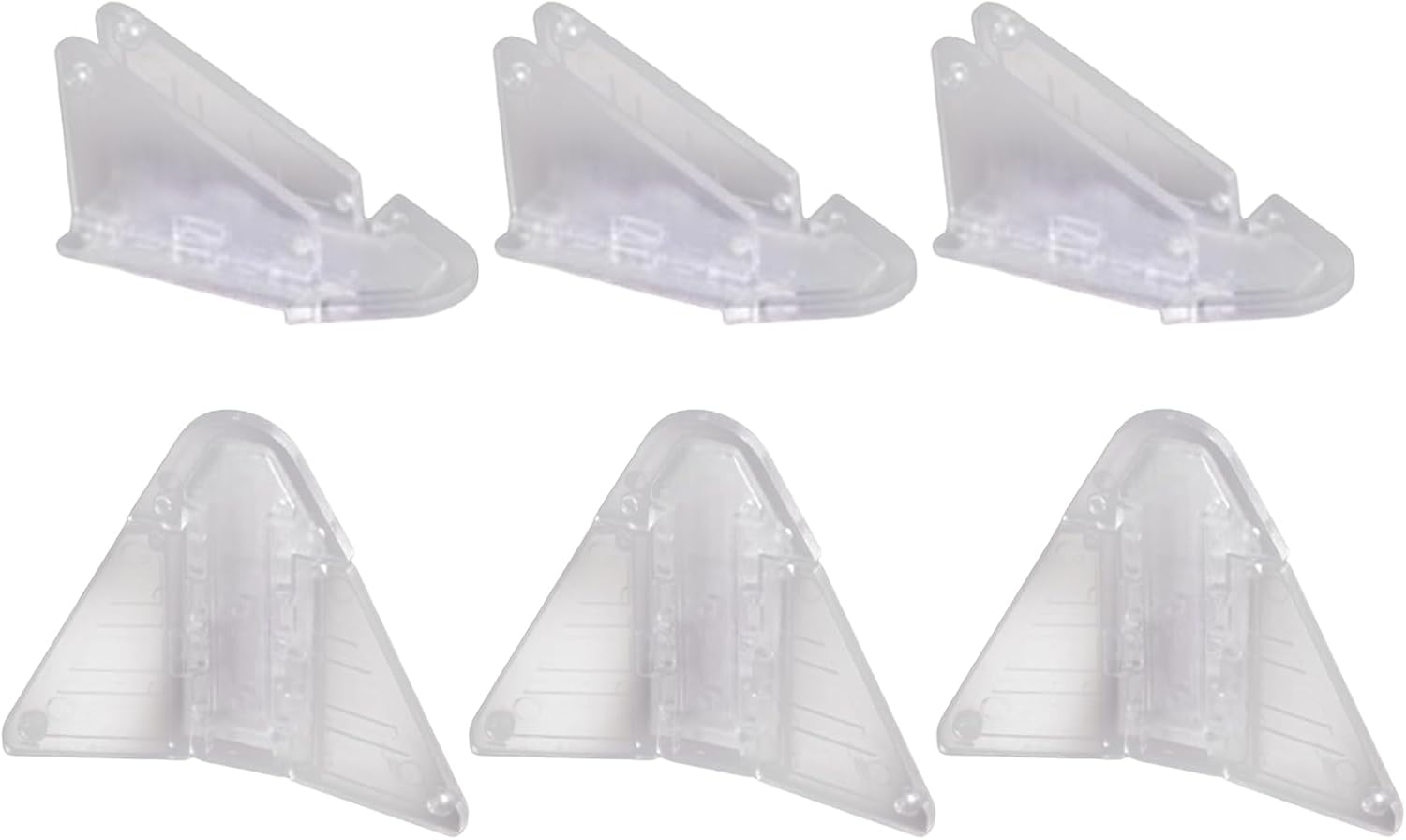 6-Pack Transparent Sliding Door Locks for Baby Safety, Child Proof Locks with High-Strength Adhesive, Safety Latches for Sliding Closet, Shower, Patio Window, and Wardrobe image number 3