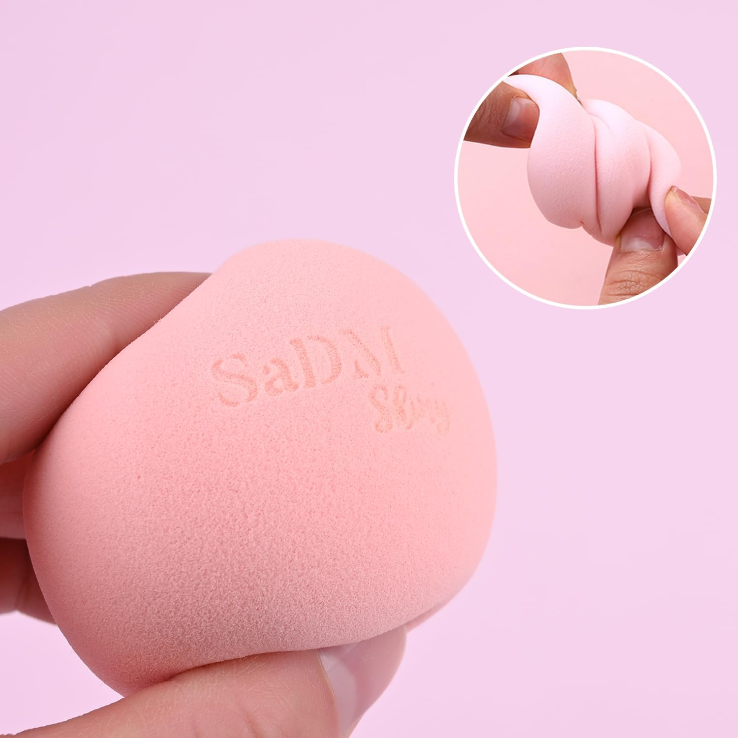 Makeup Blender Sponge for Liquid & Cream Foundation, Blush & Powders - Full Coverage, Streak-Free Professional Makeup Applicator Tool - Washable & Latex Free - Ideal for Dry & Wet Use image number 6