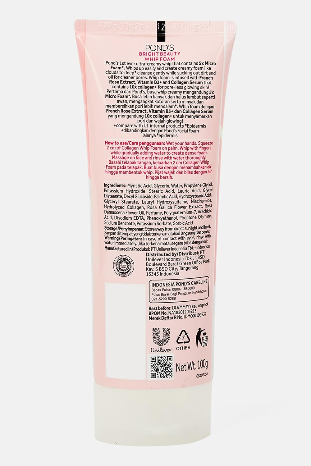 Ponds Bright Beauty Serum Whip Foam 100 G