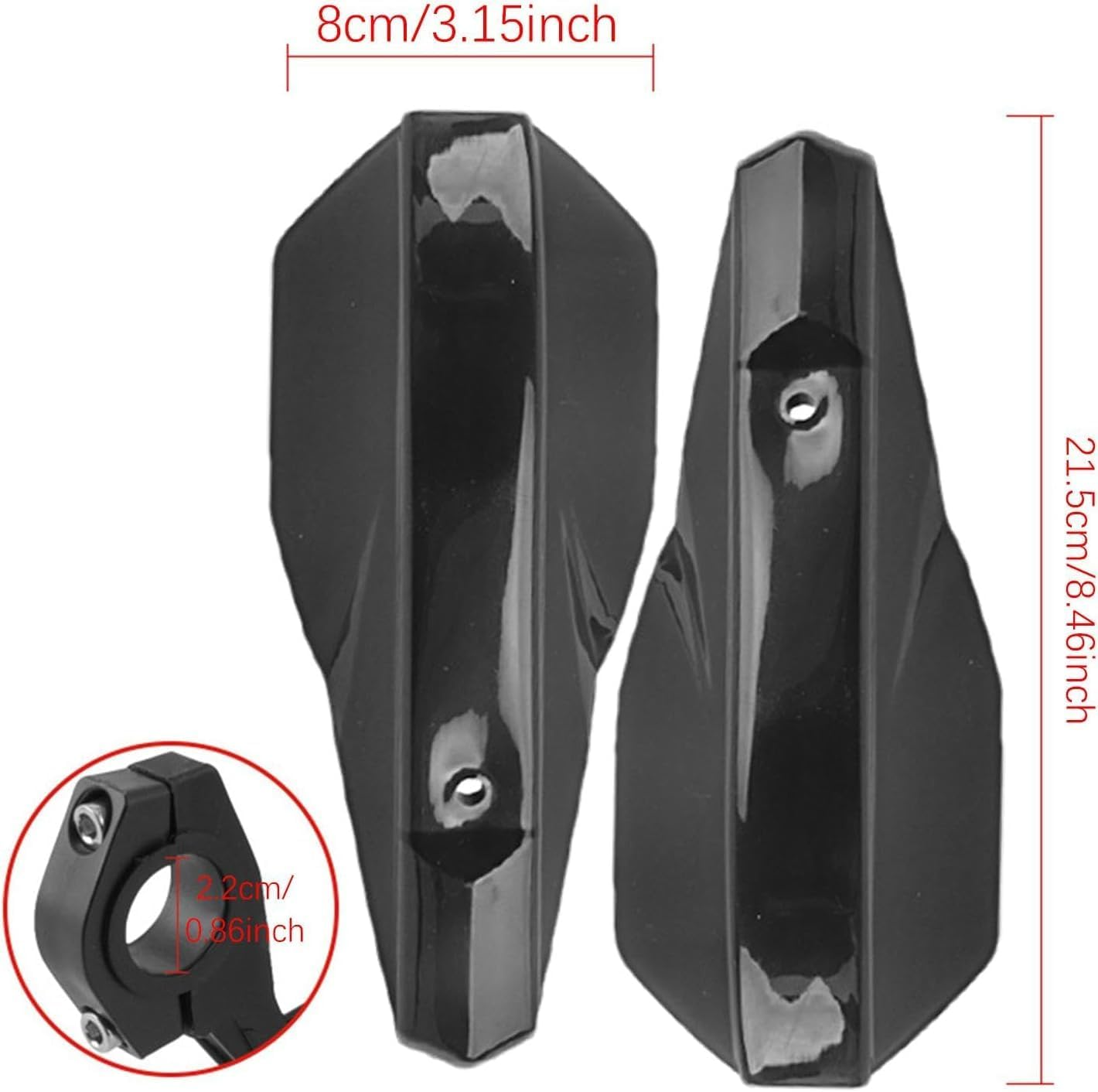 Limcryspp Motorcycle, Electric, Off-Road Motorcycle Handle Handguard, Windshield Horn Handguard, Motorcycle Off-Road Motorcycle Protective Gear（Black） image number 1