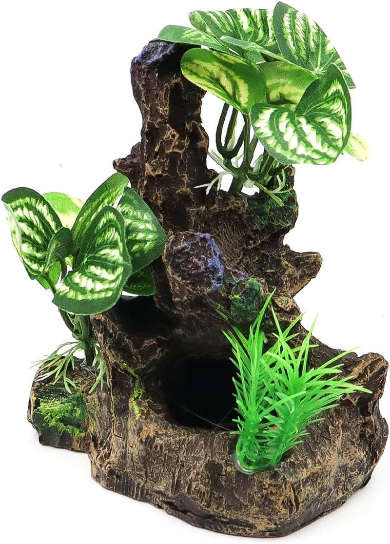 NUZAMAS Fish Tank Landscaping Ornaments Aquarium Plants Fish Tank Decorations Fish Hide Cave Plastic Artificial Plant Goldfish Waterscape Fish Hides Snake Tank image number 5