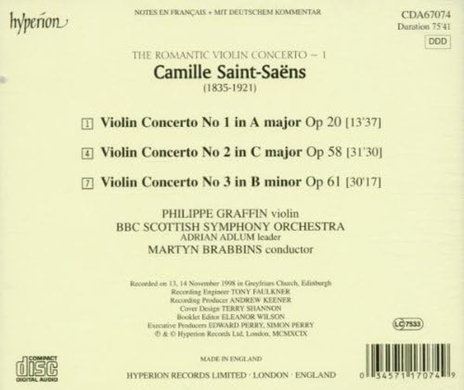 The Romantic Violin Concerto Vol.1 image number 1