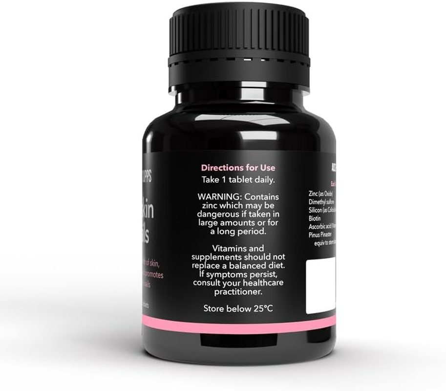 Aussiesupps Hair, Skin and Nails &ndash; Supports Hair Growth, Radiant Skin, Strong Nails, with French Pine Bark, Zinc, Biotin, Vitamin C, Dimethyl Sulfone, and Silicon (60 Tablets)