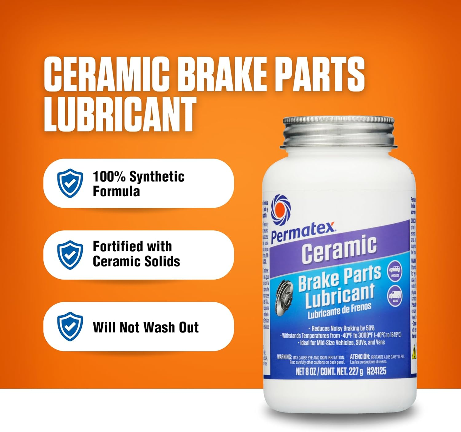 Permatex 24125 Ceramic Extreme Brake Parts Lubricant, 8 Oz.