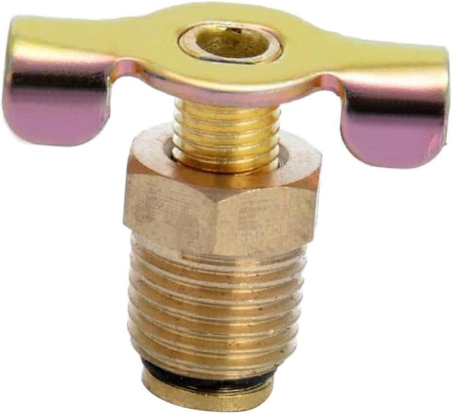 #N/A Brass Air Compressor Tank Drain Valve Air Compressor Drain Valve 1/4" NPT Kit image number 5