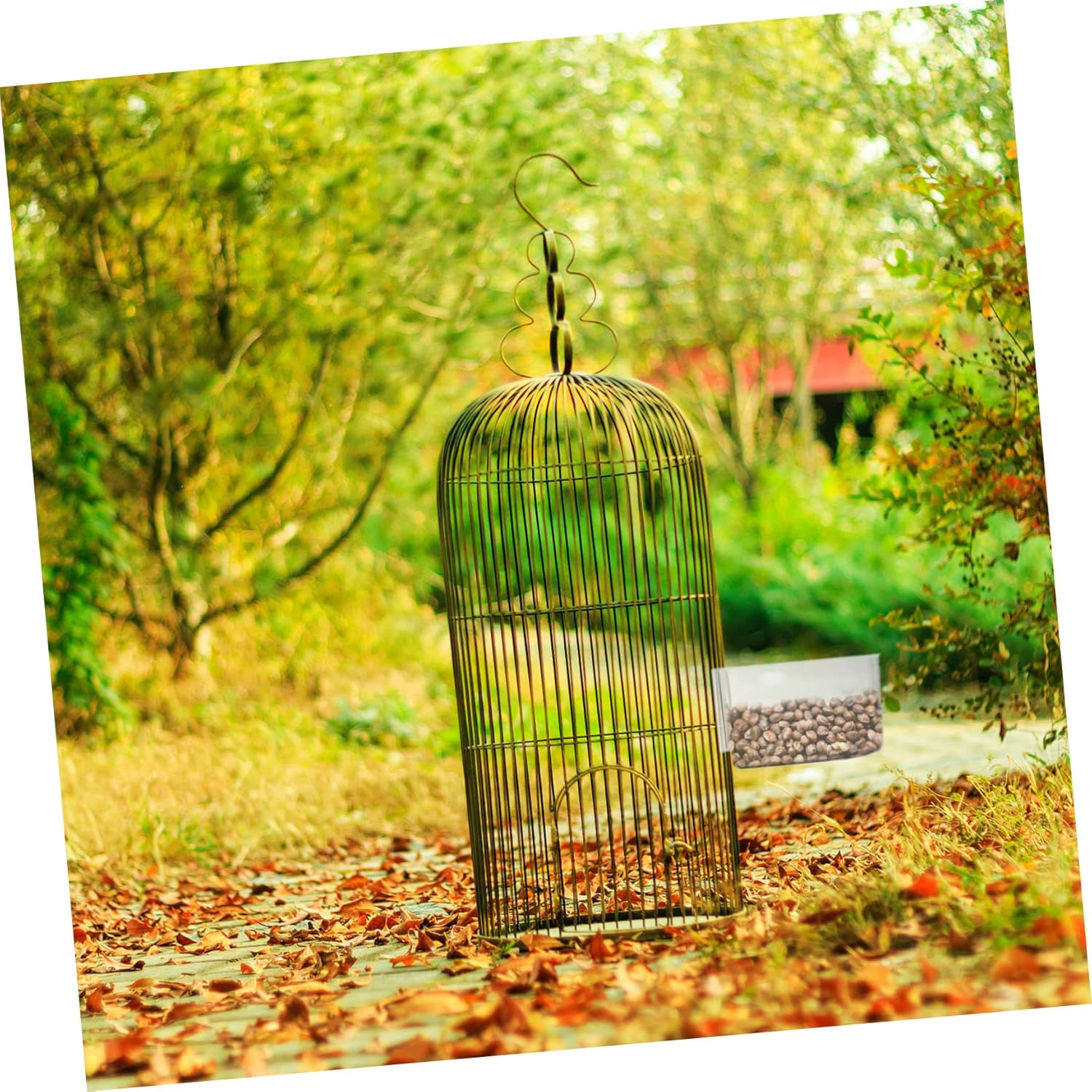 Kisangel 2Pcs Semicircle Bird Food Bowl Trough Thickened Bird Cage Accessory(Transparent)