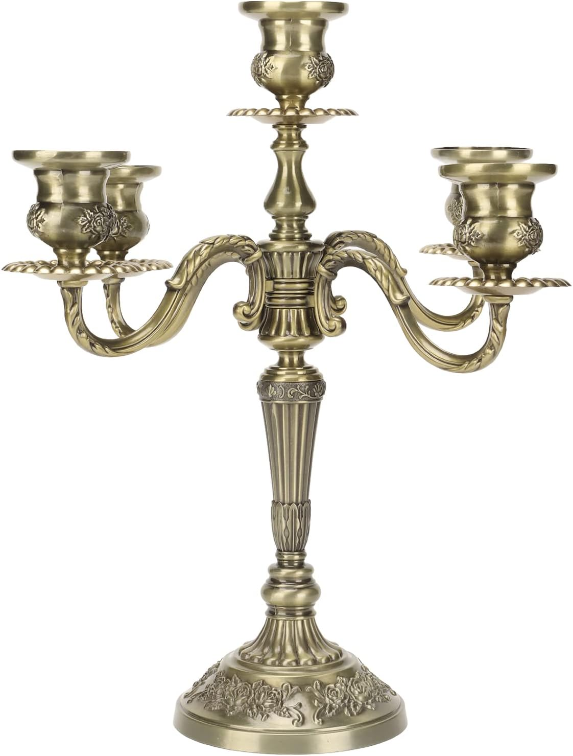 5 Arm Candelabra, Multi-Purpose Antirust Scratch Resistant Metal Candelabra for Party
