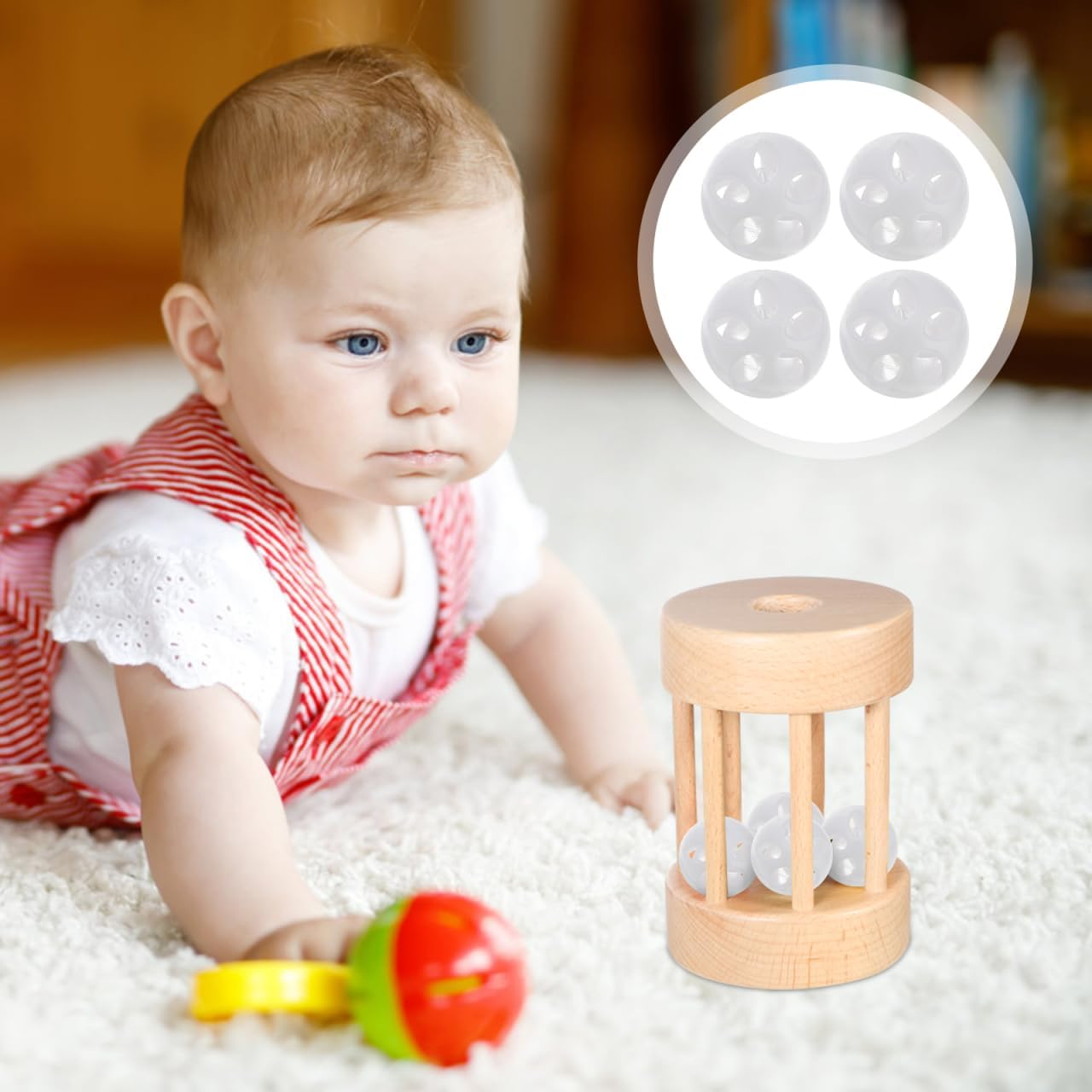 Totority Toy Insert Noise Maker Replacement Accessories 2.8Cm round Sound Balls for Baby Toys DIY Repair Tools Multipurpose Rattles Plush Dolls image number 4