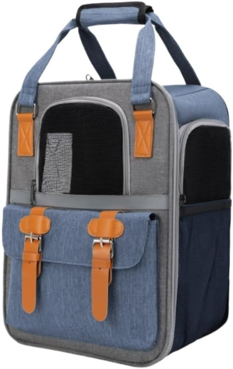 Cat Bag Dog Carrier Pet Carrier Pet Carriers Breathable Mesh Dog Backpack Foldable Large Capacity Cat Carrying Bag Outdoor Travel Pet Supplies Bag Cat Carrier Pet Bag Carrier(Color:A)