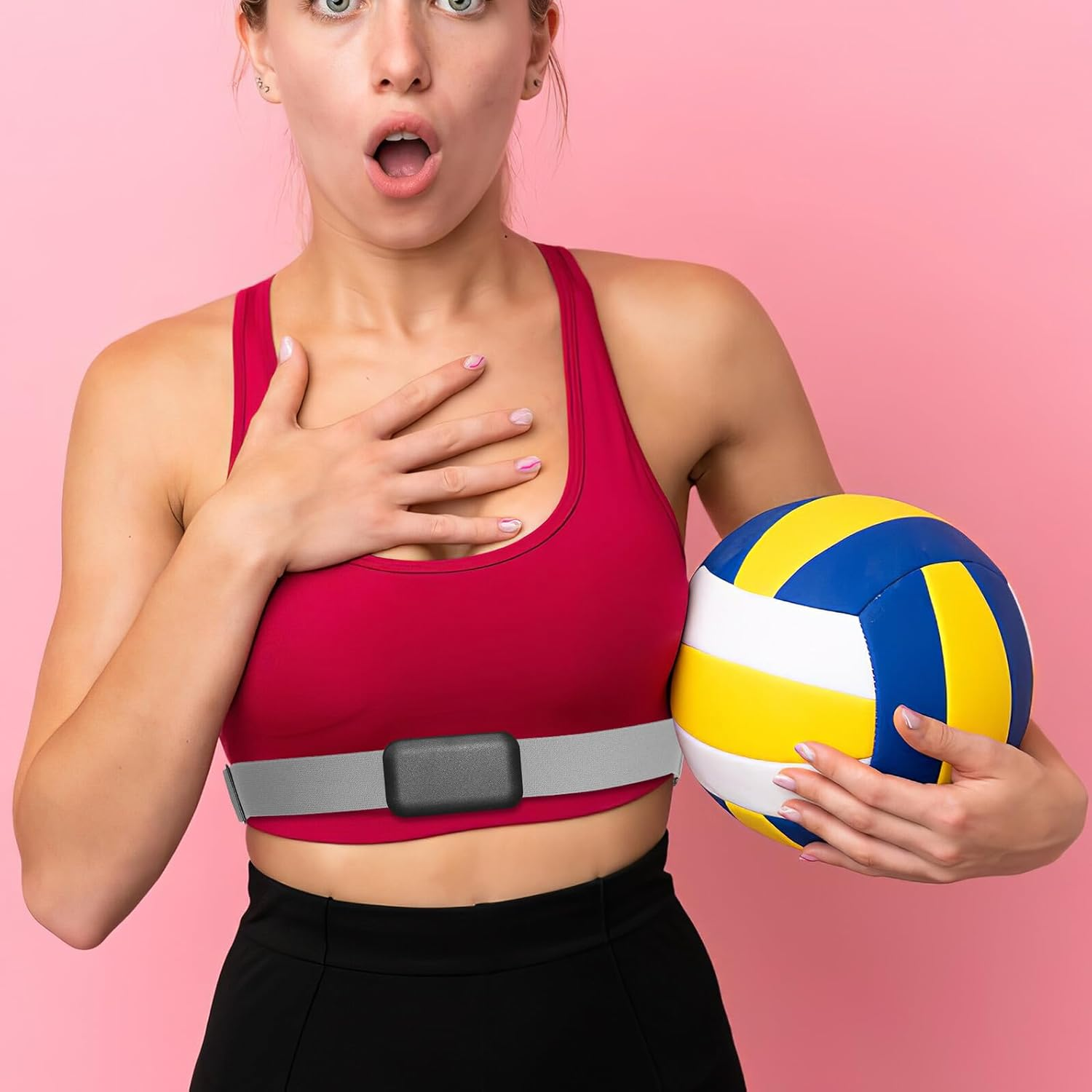 ERINGOGO Adjustable Elastic Monitor Chest Strap Replacement for Sports Fitness Activity Trackers Soft Comfortable Sensor Band for Outdoor Exercise Compatible with Garmin Polar image number 3