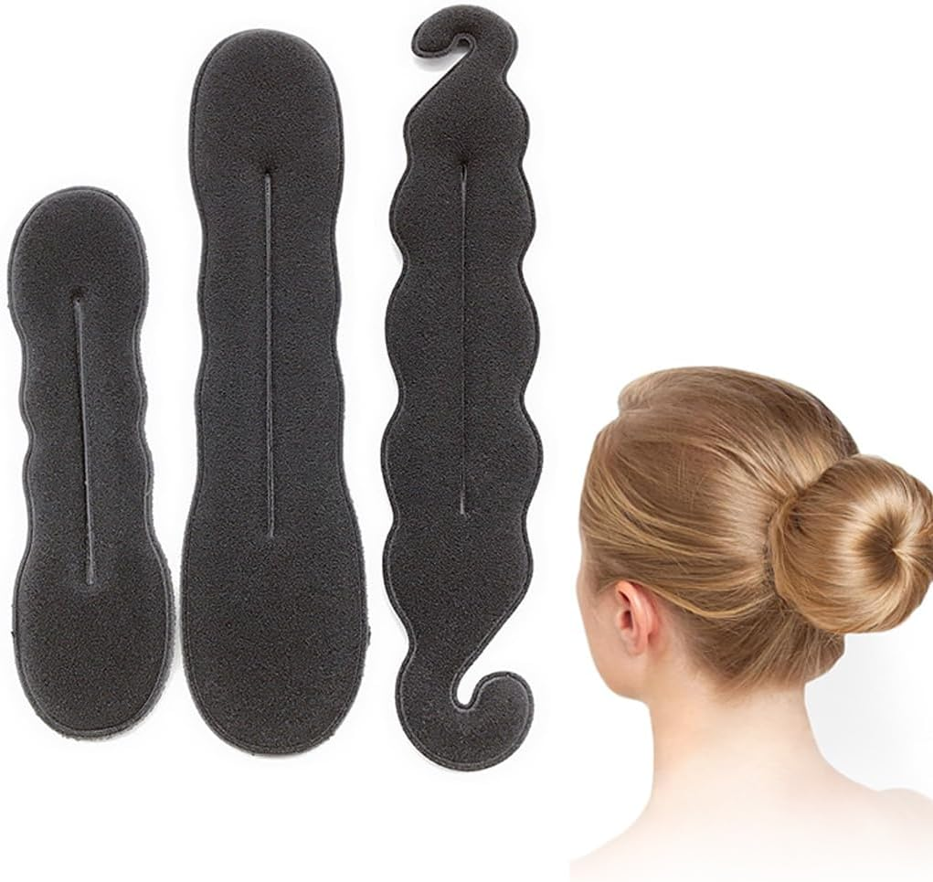 Pack of 3 Magic Hair Bun Maker, Bun Maker, Bun Maker, Magic Hair, Hair Twist Curler Donut Tools image number 2