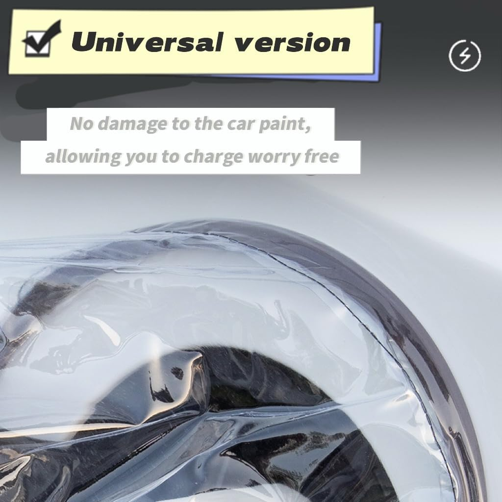 EV Charger Cover, Electric Vehicle Charger Protective Covers &ndash; PVC Plug Shield & Insulated Cable Sleeve for Dust, Heat, and Weather Resistance (Transparent) AUPOINT - Silver image number 6