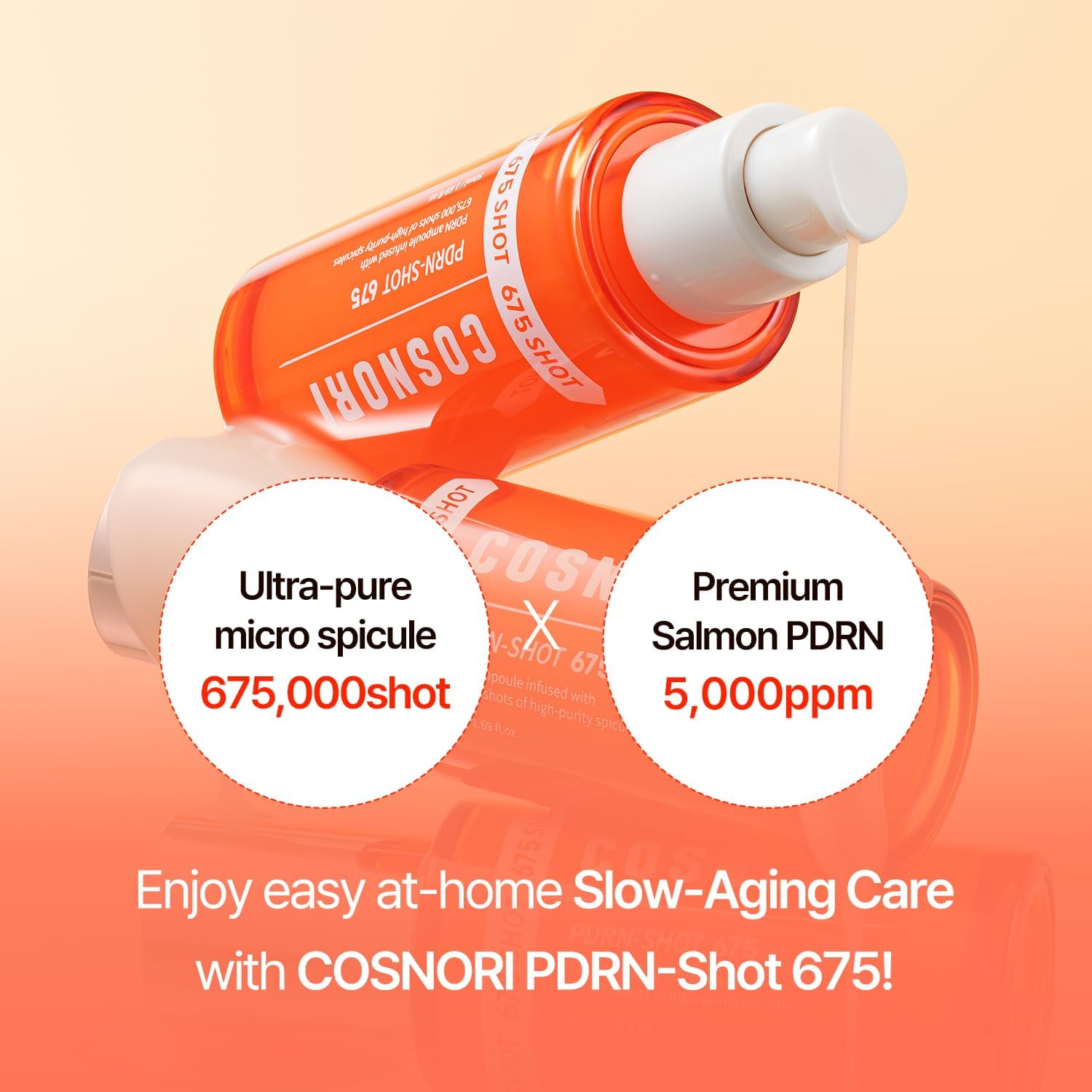 COSNORI Pdrn-Shot 675 - Korea Facial Serum with 675,000 High Purity Spicules - Turnover K-Beauty Face Serum with High Nutrition Salmon DNA PDRN - Intensive Facial First Essence (50Ml / 1.69 Fl. Oz.) image number 2