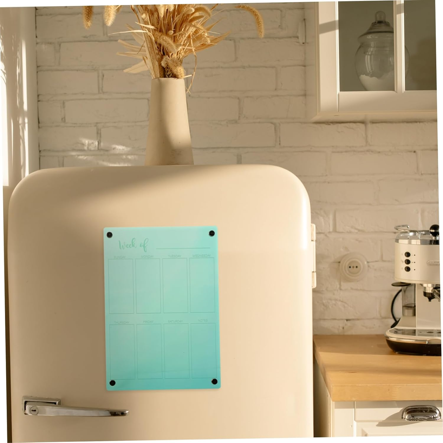 KICHOUSE Magnetic Schedule Plan Board Acrylic Fridge Dry Erase Board Weekly Planner image number 1