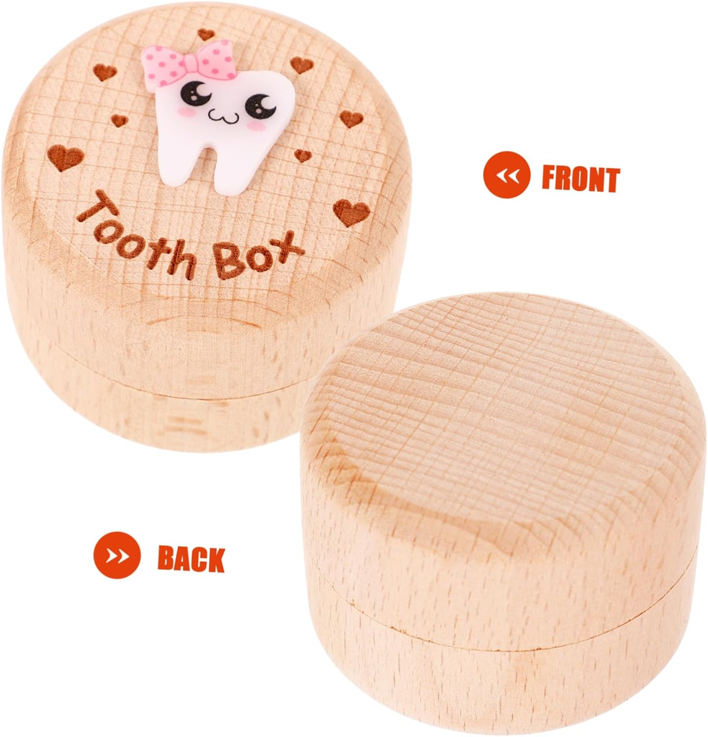Wooden Tooth Keepsake Box for Boy Girl Cute Tooth Storage Organizer for Boys Girls Compact Neat Design Hair Nurseries