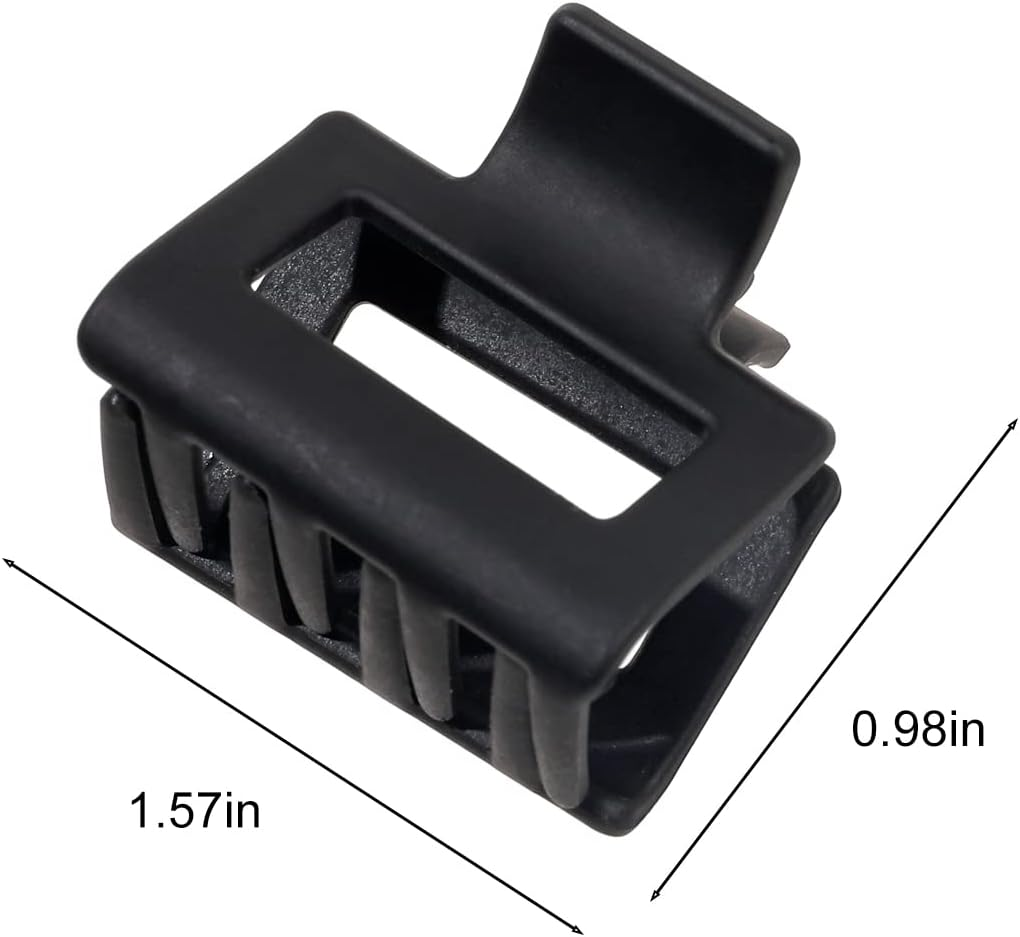 Hair Claw Clips for Women - Black Small Claw Clips for Thin Hair 1.57 Inch Mini Hair Clips No Slip Medium Hair Clip Square Claw Clip Hair Styling Accessories for Women Girls&hellip; image number 5