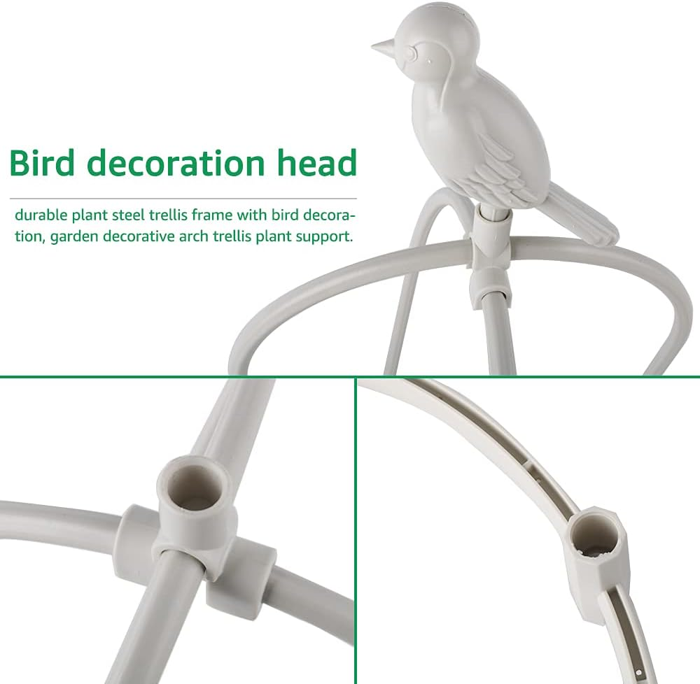 Anothera Garden Trellis for Climbing Plants 6Ft Outdoor Tower Obelisk Garden Trellis Tall Potted Plants Support Flowers （White） image number 5