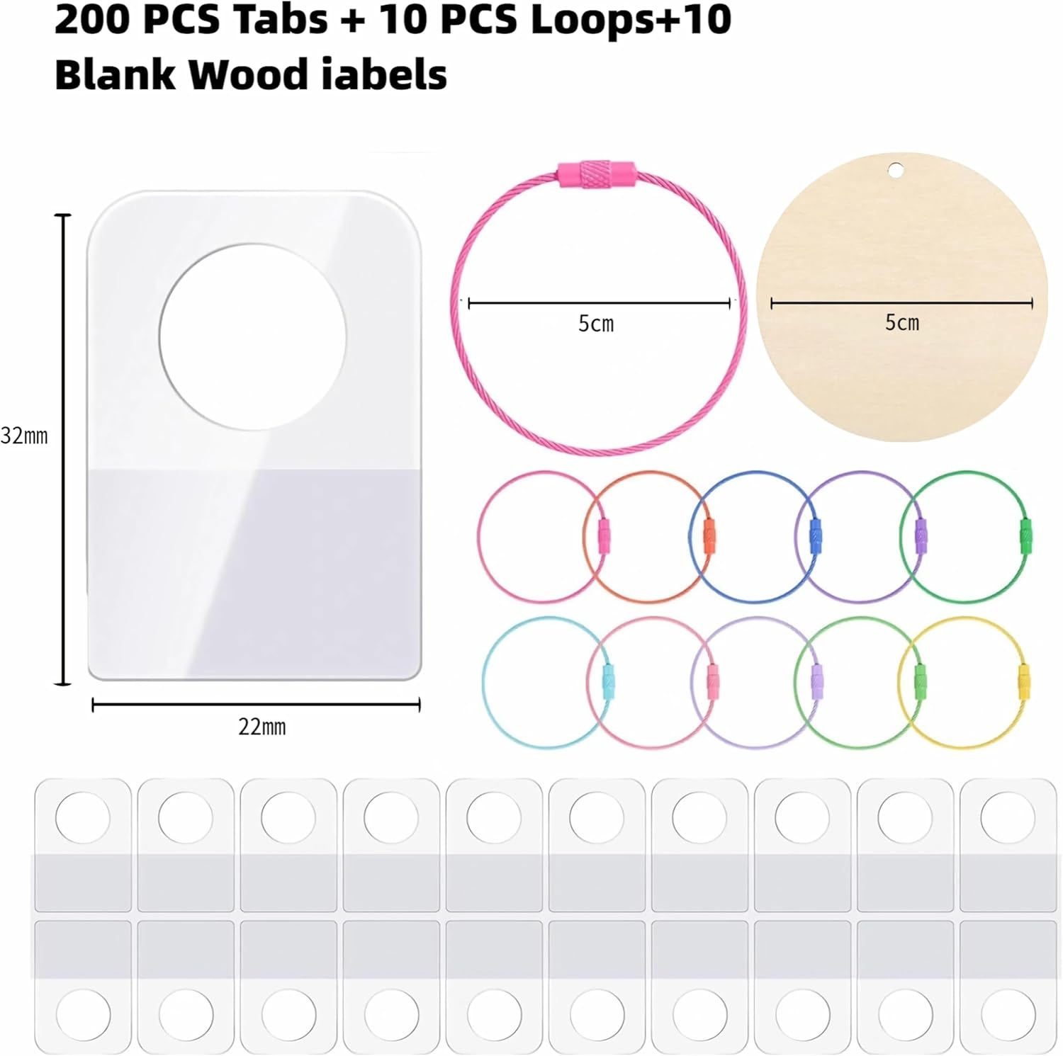 200 Packs Yoto Card Holders Set，10 Cycles and 10 Blank Wood Labels, Portable Card Loop Case Storage Organizer Accessories for Kids Travel & Holiday. image number 3