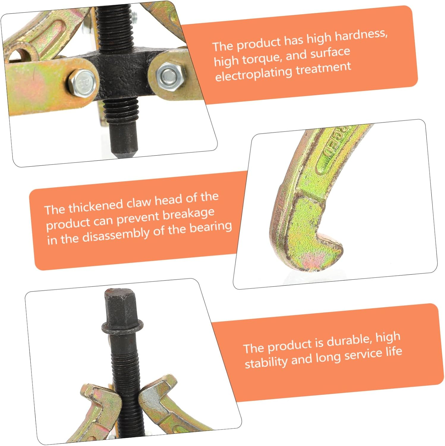 SEWOART Steel Gear Puller Bearing Puller High Torque Three-Jaw Code Tool Accessory Easy Assembly Random Color image number 6