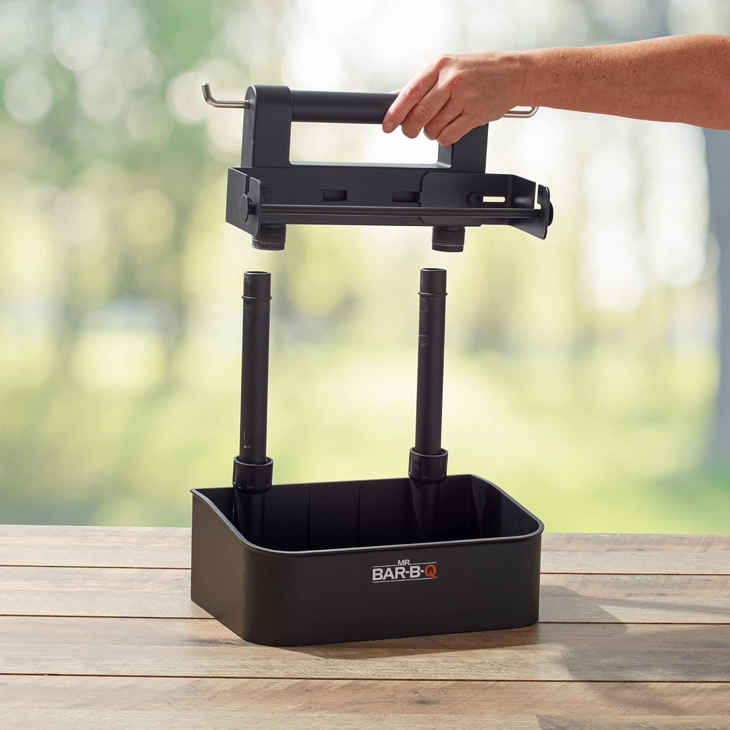 Mr. Bar-B-Q Collapsible Grilling Caddy, Store All Your BBQ Accessories in One Place, Perfect for Outdoor Cooking, Boating, Camping & Rvs, Black image number 1