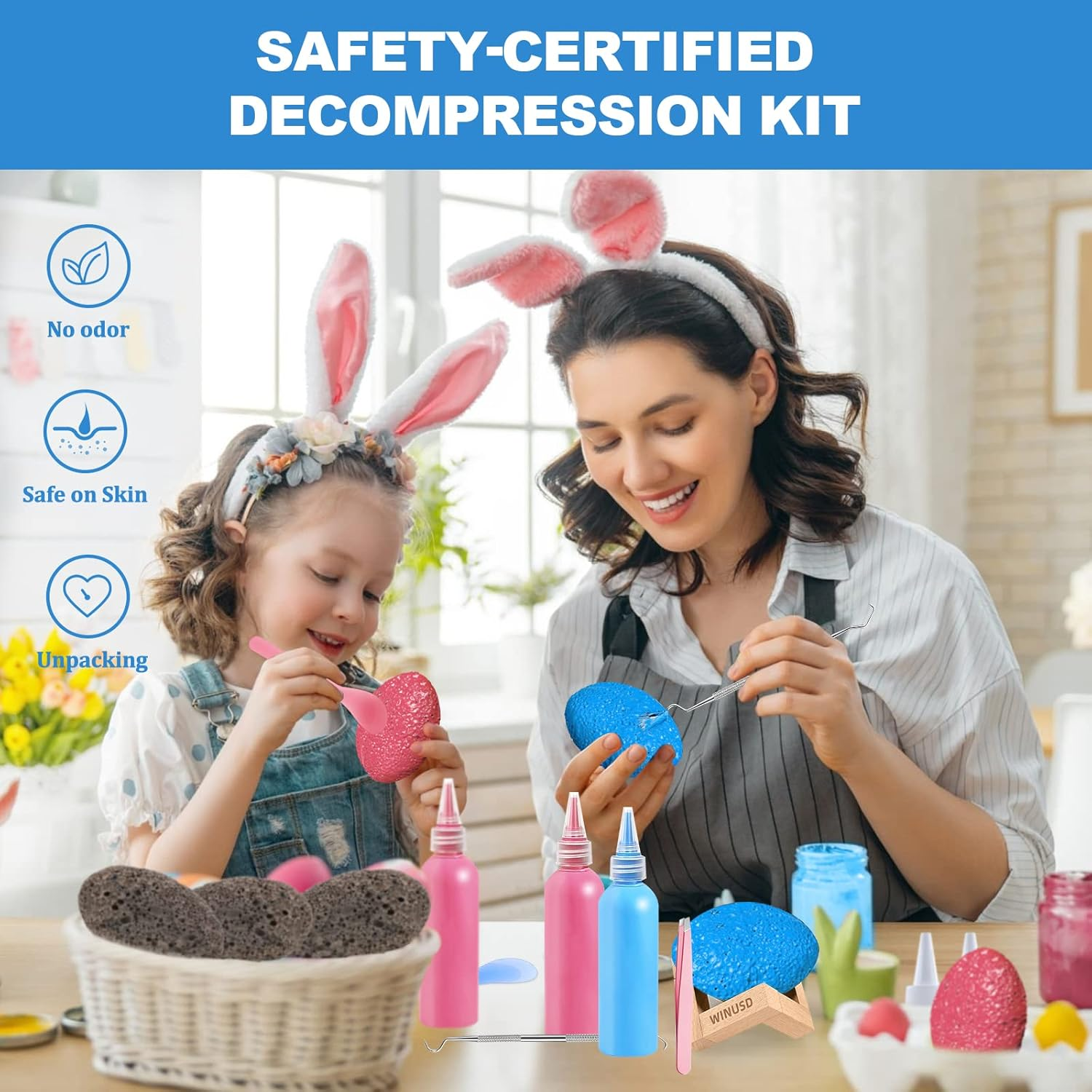 Pick and Peel Stone Kit, Skin Picking Fidget Toys, Picky Pad Stone, 2Pcs Pick Stone Kit for Anxiety Relief, Adult Fidget Toys, Picking Rock, Great Gift for Adults, Mother'S Day White Elephant Gift image number 3