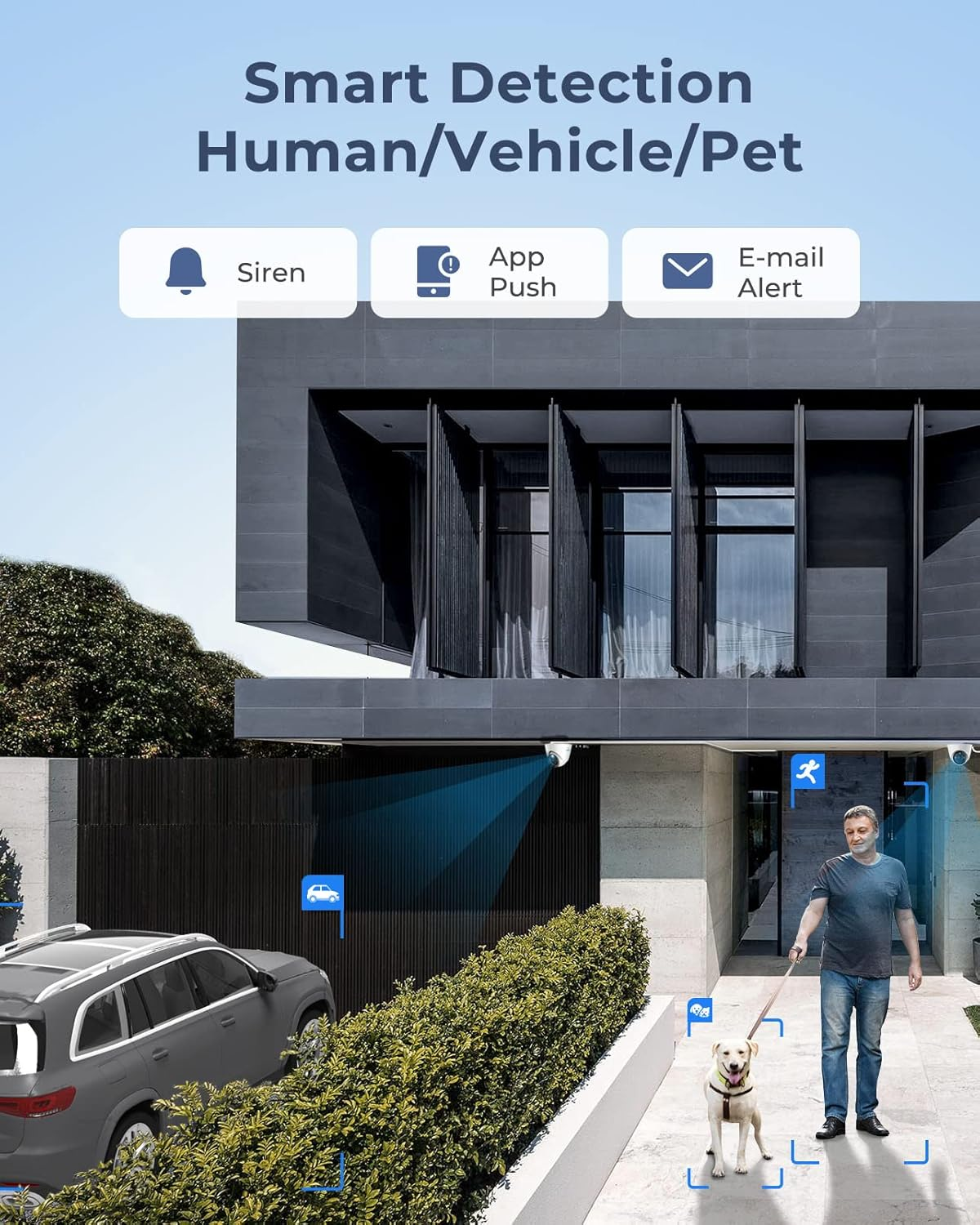 REOLINK RLK8-1200D4-A 12MP Poe Security Camera System, 4Pcs H.265 Surveillance IP Cameras Wired in 12 Megapixel UHD, Person Vehicle Pet Detection, Spotlight Color Night Vision, 8CH NVR with 2TB HDD image number 1