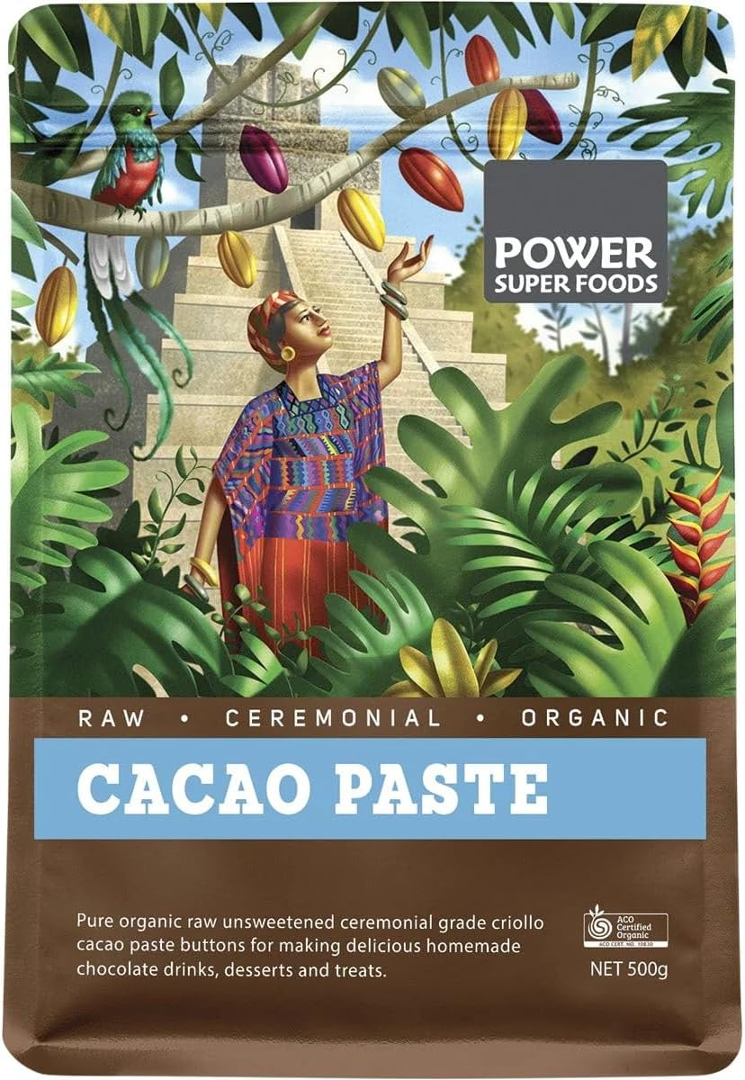 Power Super Foods Cacao Paste Buttons 500G image number 1