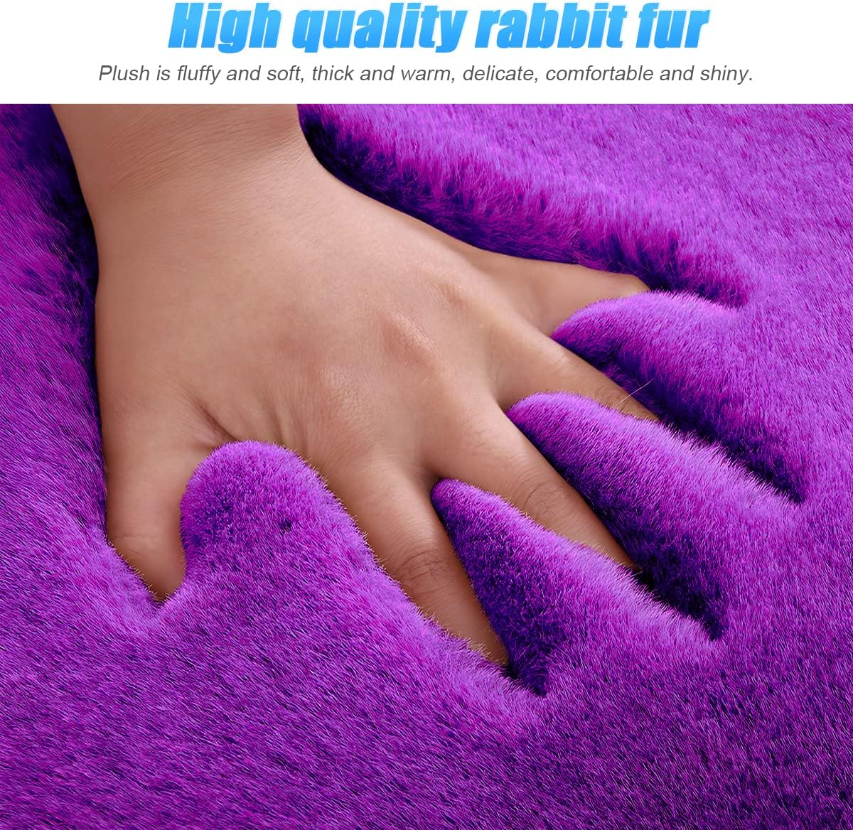 Fluffy Car Armrest Cover, Universal Car Center Console Pad, Car Armrest Seat Box Cover Decor Accessories for Women Men, Armrest Seat Box Cover Protector for Most Vehicle, SUV, Truck, Car (Purple) image number 3