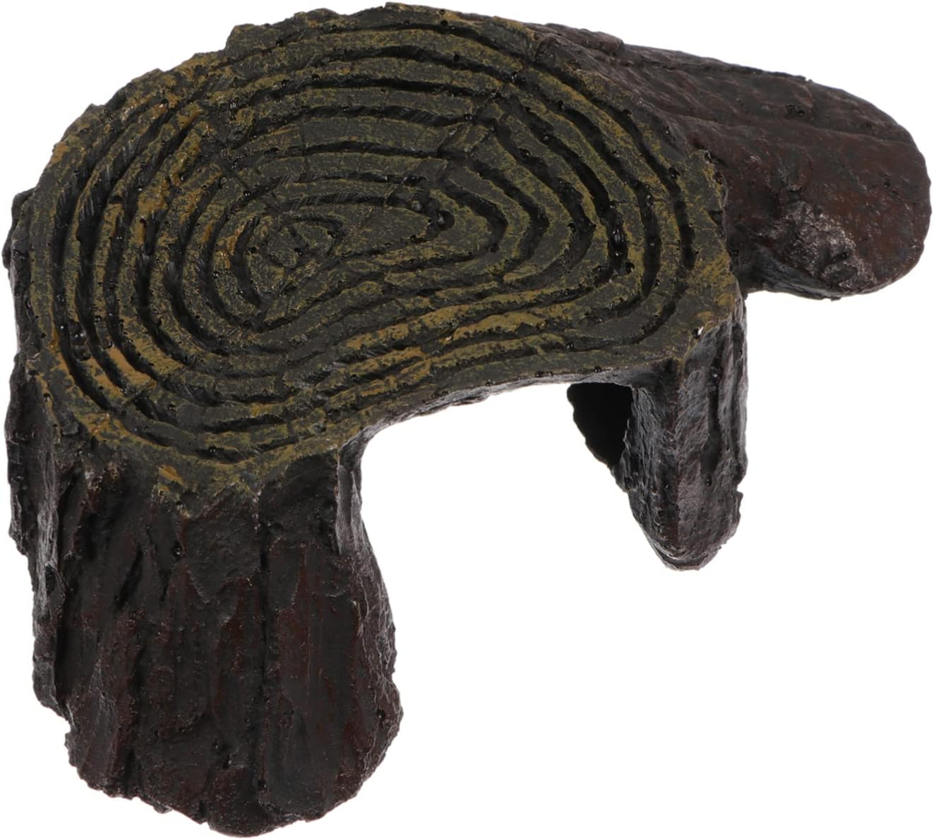 VICASKY Reptile Climbing Platform Tortoise Terrace Aquarium Decor Resin Basking Dock with Tree Hole Design Pet Climbing Terrace for Fish Tank Landscaping Habitat image number 5