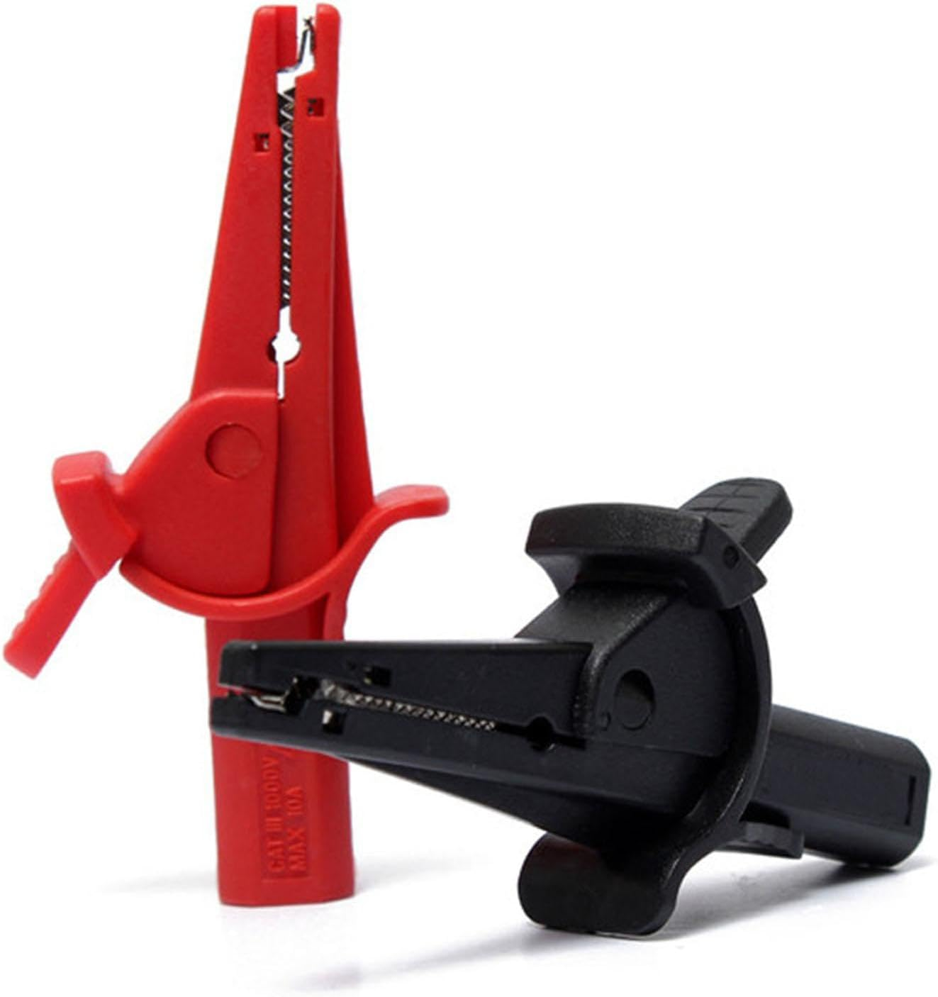 Harayaa Heavy Duty Alligator Clip Crocodile Clamp Easy to Use Electrical Testing Test Clip, Insulation Protecting for Automotive, Car, Black - Red image number 5