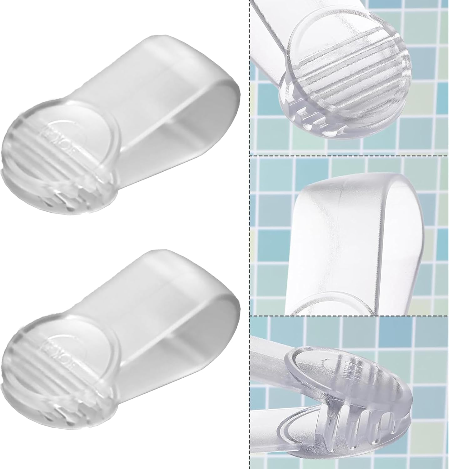 Transparent Towel Clips for Kitchen and Bedding, 8-Piece Set, Needle-Free Sheet Fixers image number 2
