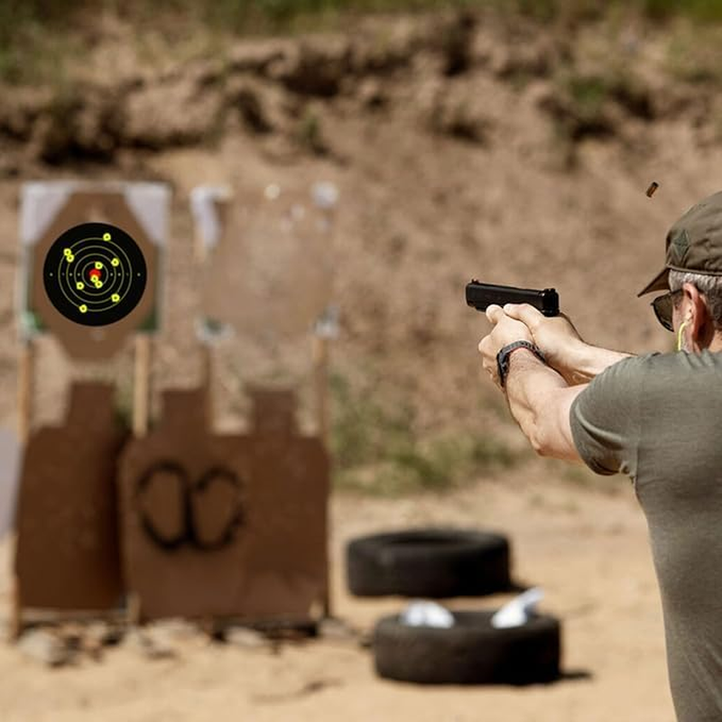 20.3CM Splatter Targets Paper, Self Adhesive Shooting Targets Paper, Shooting Practice Reactive Shooting Target Shots Target Paper, Bright Fluorescent Shot Marking Target Paper Splatter image number 4