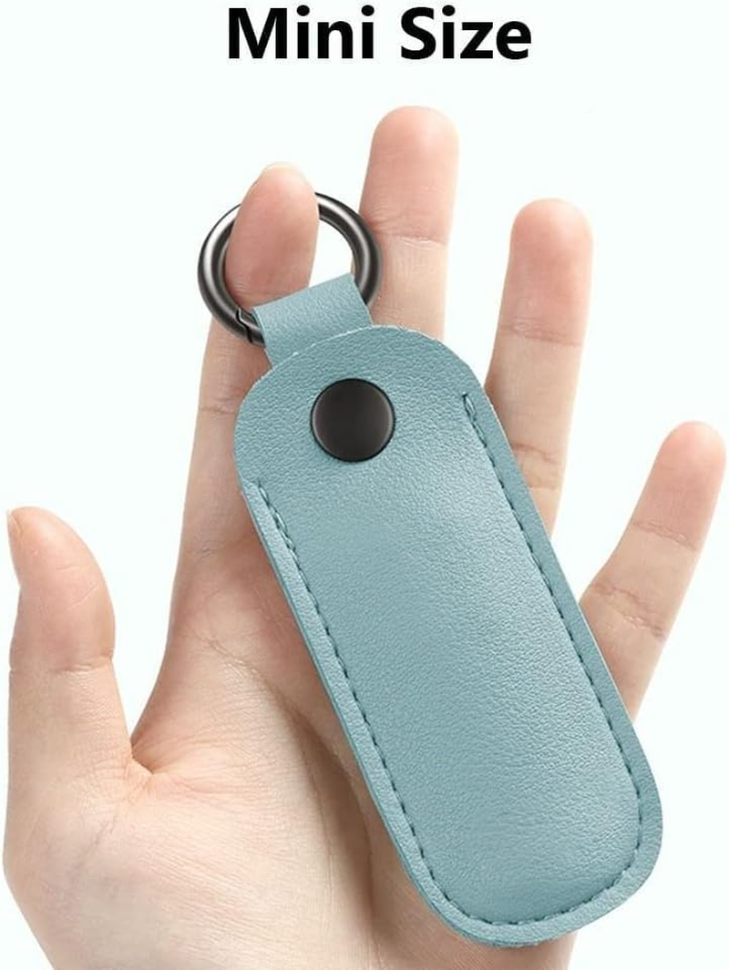 3PCS Leather U Disk Pouch Key Ring Holder USB Flash Drive Storage Bag Pen Drive Protective Cover Memory Stick Case image number 5